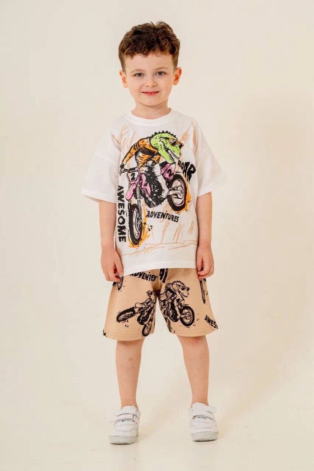 ERKEK ÇOCUK BASKILI ŞORTLU TAKIM