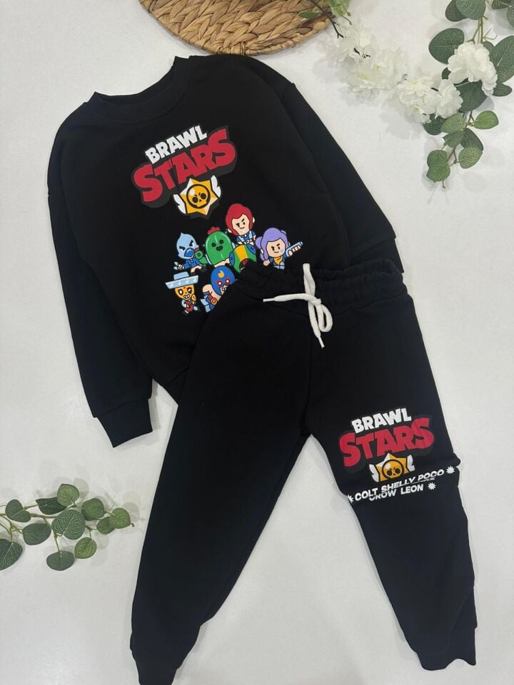 ERKEK ÇOCUK BRAWL STAR BASKILI EŞOFMAN TAKIMI