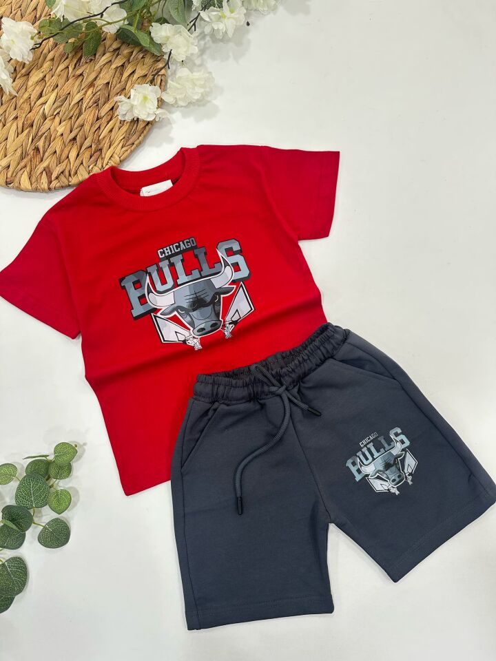 ERKEK ÇOCUK BULLS ŞORTLU TAKIM