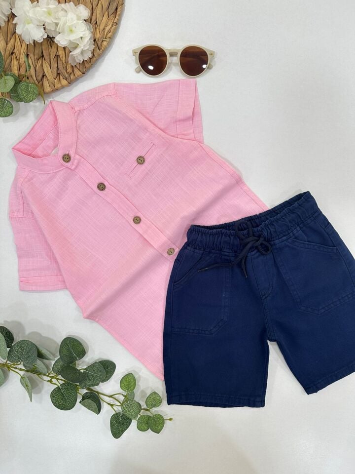 ERKEK ÇOCUK HAKİM YAKA ŞORTLU TAKIM