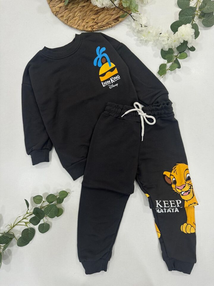 ERKEK ÇOCUK KİNG BASKILI EŞOFMAN TAKIMI
