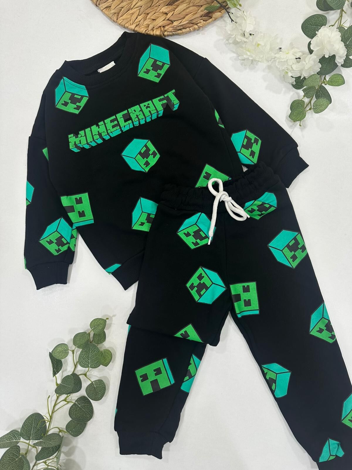 ERKEK ÇOCUK MINICRAFT BASKILI EŞOFMAN TAKIMI