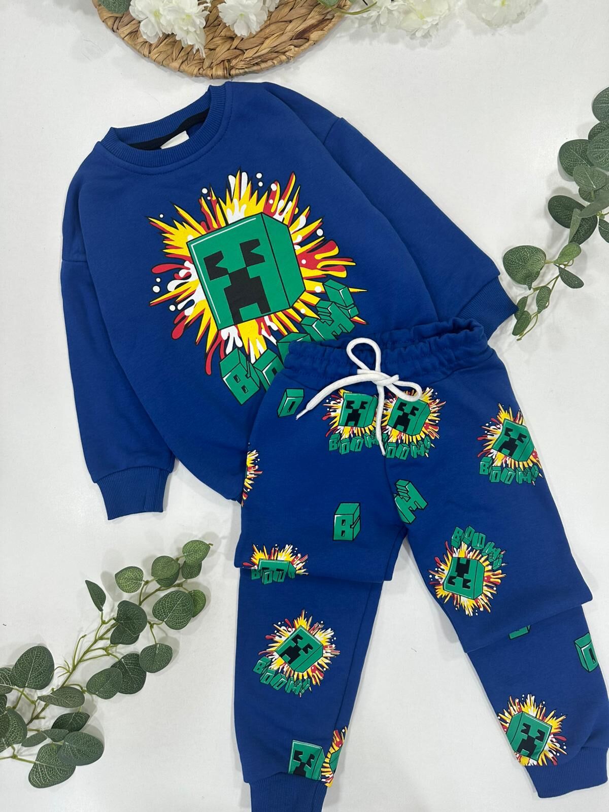 ERKEK ÇOCUK MINICRAFT BASKILI EŞOFMAN TAKIMI