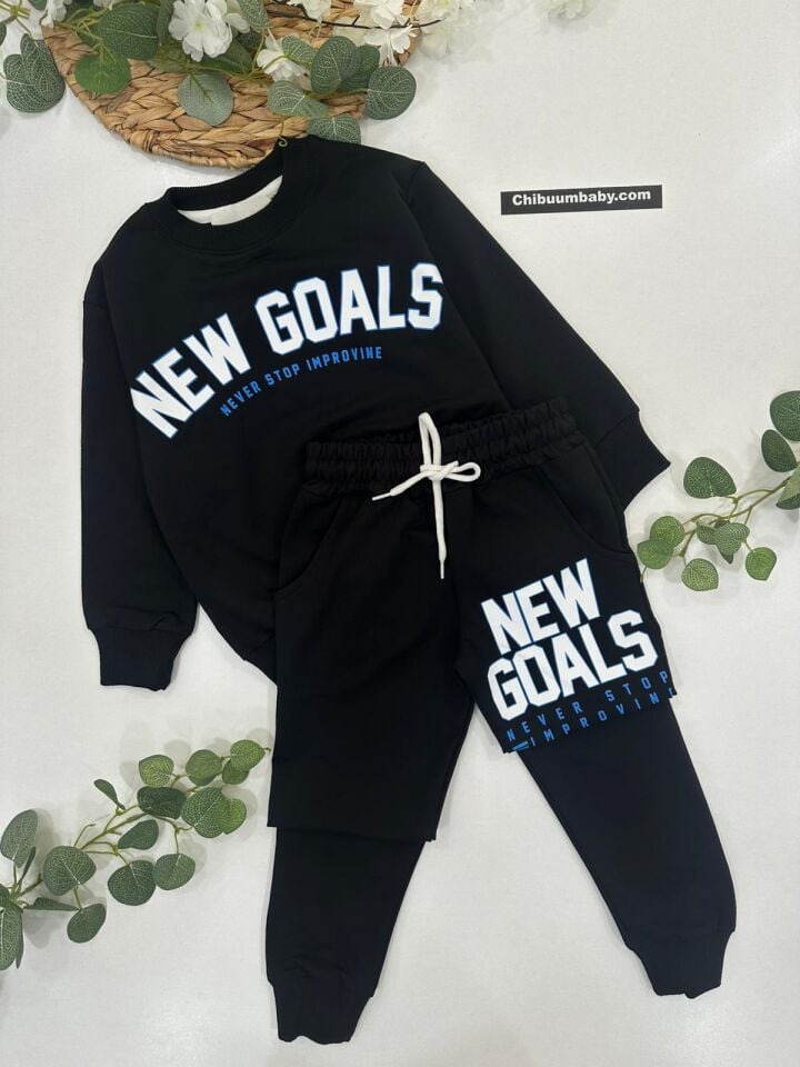 ERKEK ÇOCUK NEW GOALS YAZILI EŞOFMAN TAKIMI