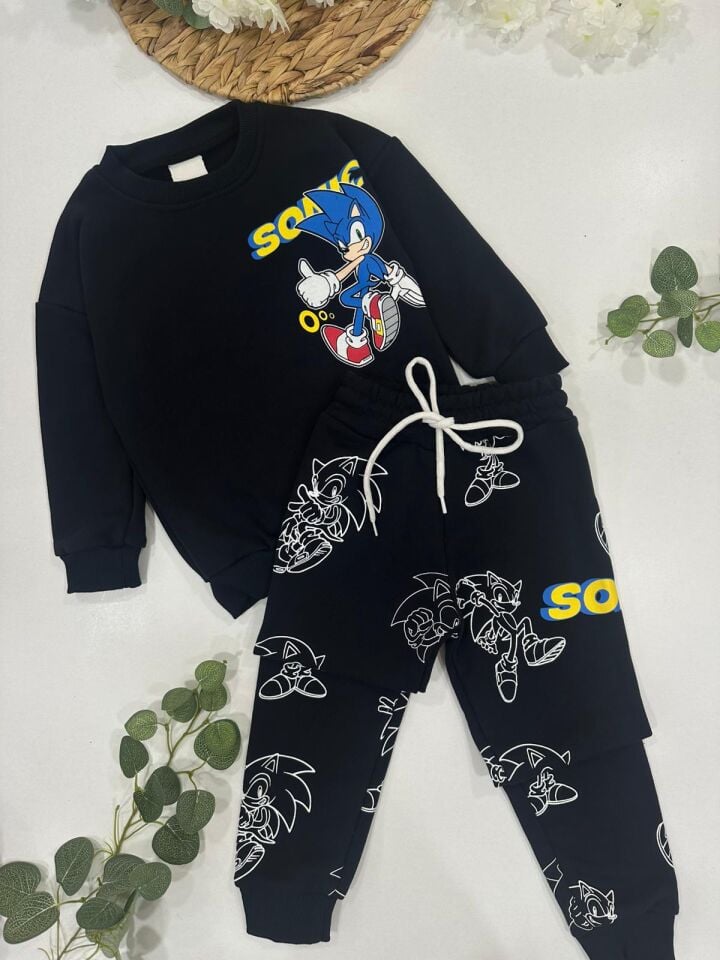 ERKEK ÇOCUK SONIC BASKILI EŞOFMAN TAKIMI