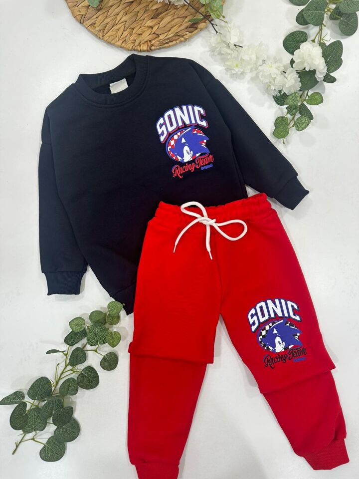 ERKEK ÇOCUK SONIC BASKILI EŞOFMAN TAKIMI