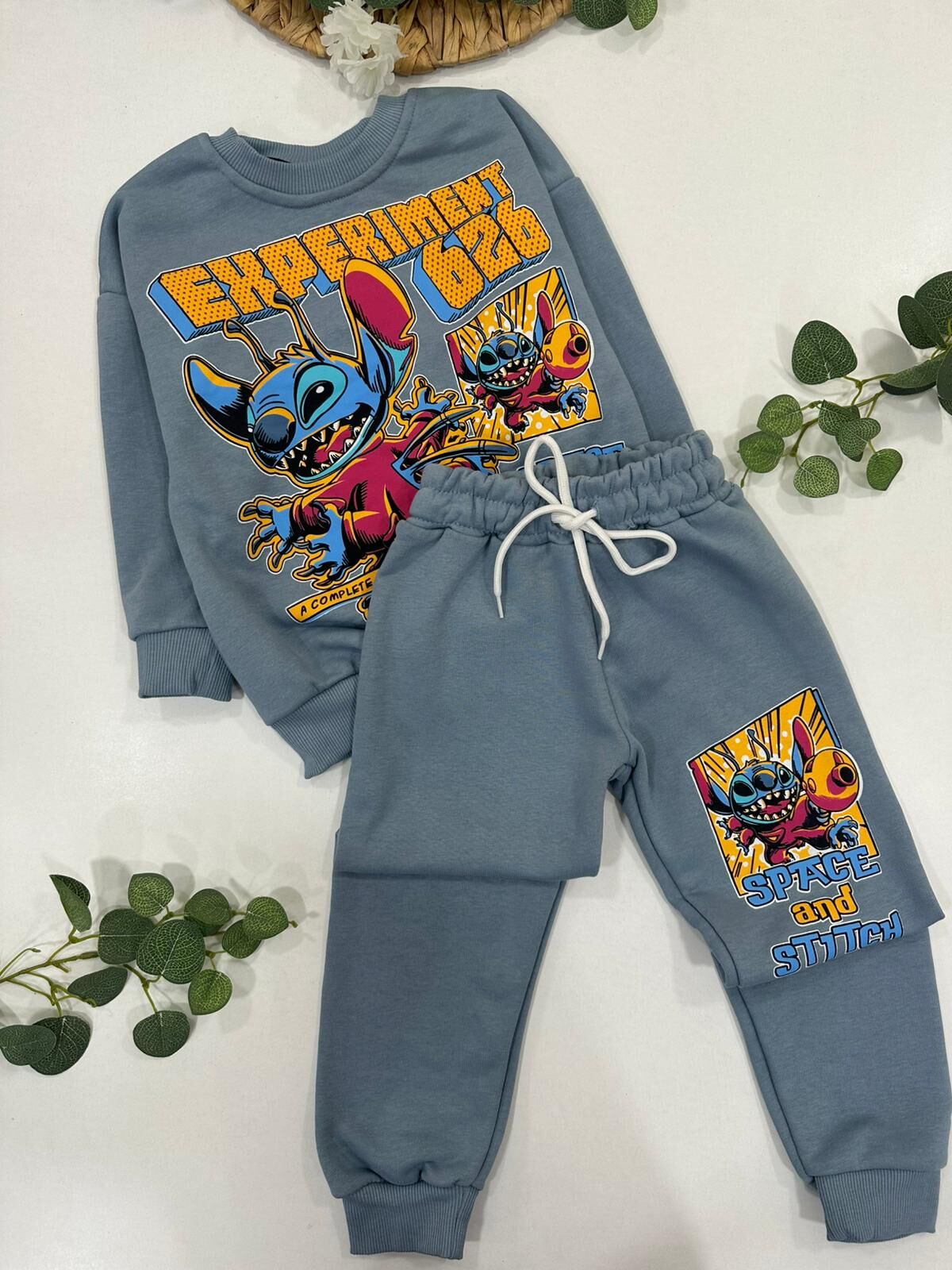 ERKEK ÇOCUK STITCH BASKILI EŞOFMAN TAKIMI