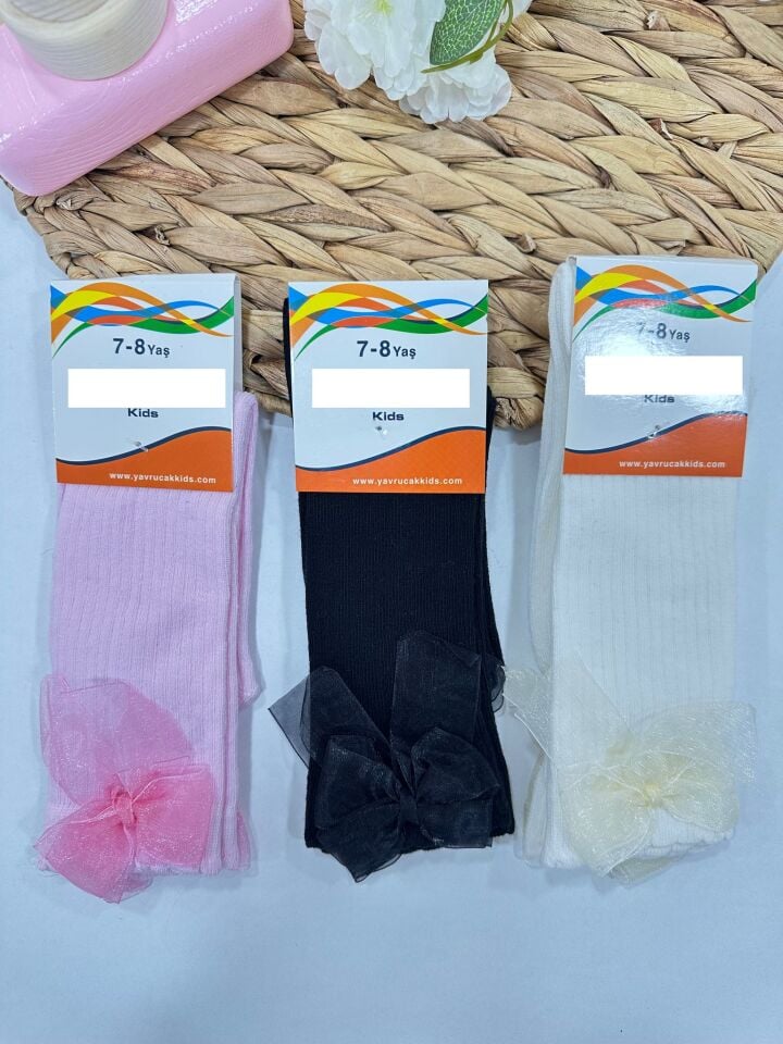 FİYONKLU DİZ ALTI ÇORAP 7-8 YAŞ