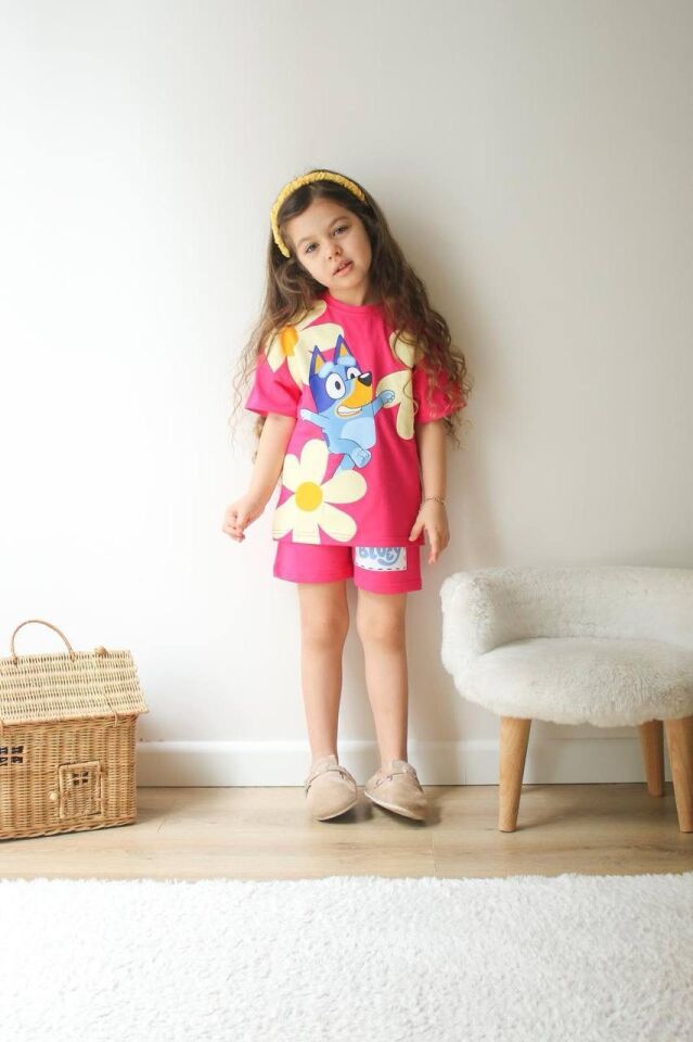 KIZ  ÇOCUK ŞORTLU TAKIM