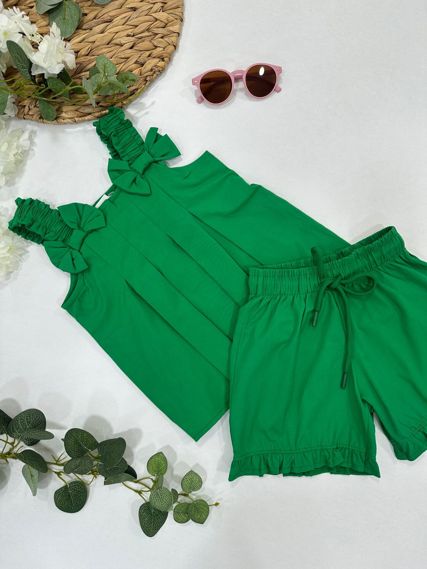 KIZ ÇOCUK ASKILI ŞORTLU TAKIM