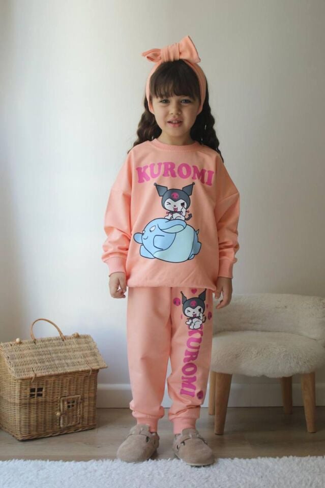 KIZ ÇOCUK BASKILI EŞOFMAN TAKIMI