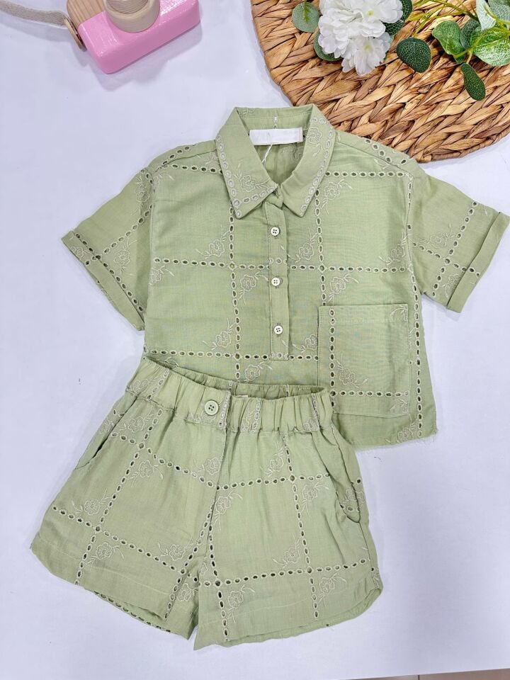 KIZ ÇOCUK KETEN TAKIM