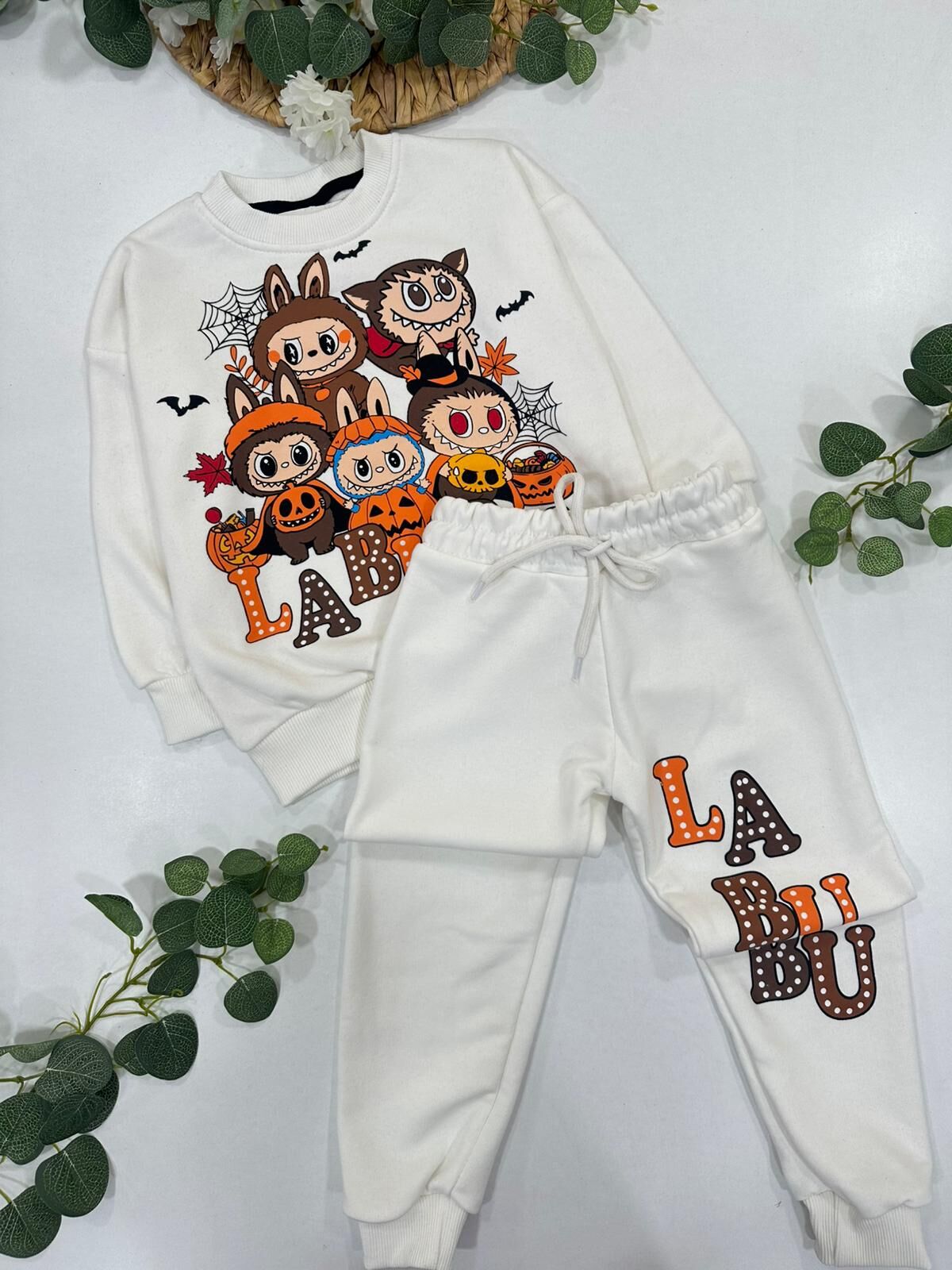 KIZ ÇOCUK LABUBU BASKILI EŞOFMAN TAKIMI