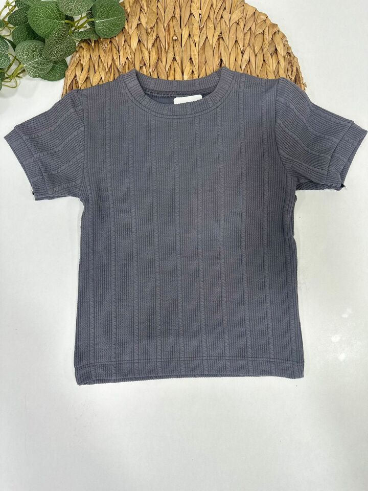 ERKEK ÇOCUK DOKULU ŞORTLU TAKIM