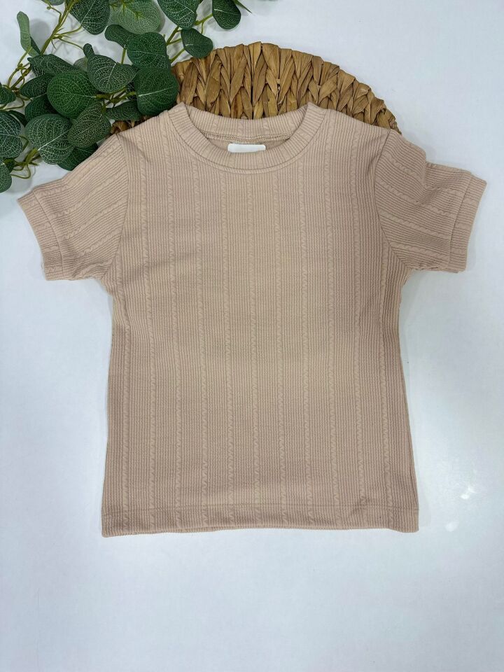 ERKEK ÇOCUK DOKULU ŞORTLU TAKIM