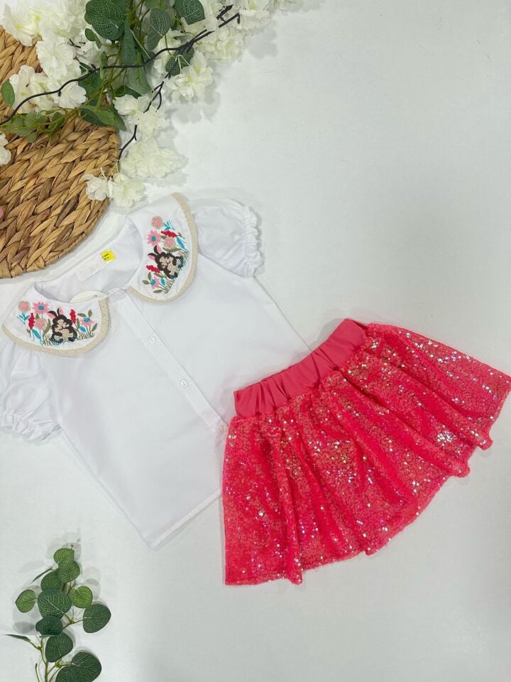 KIZ ÇOCUK PUL ETEKLİ TAKIM