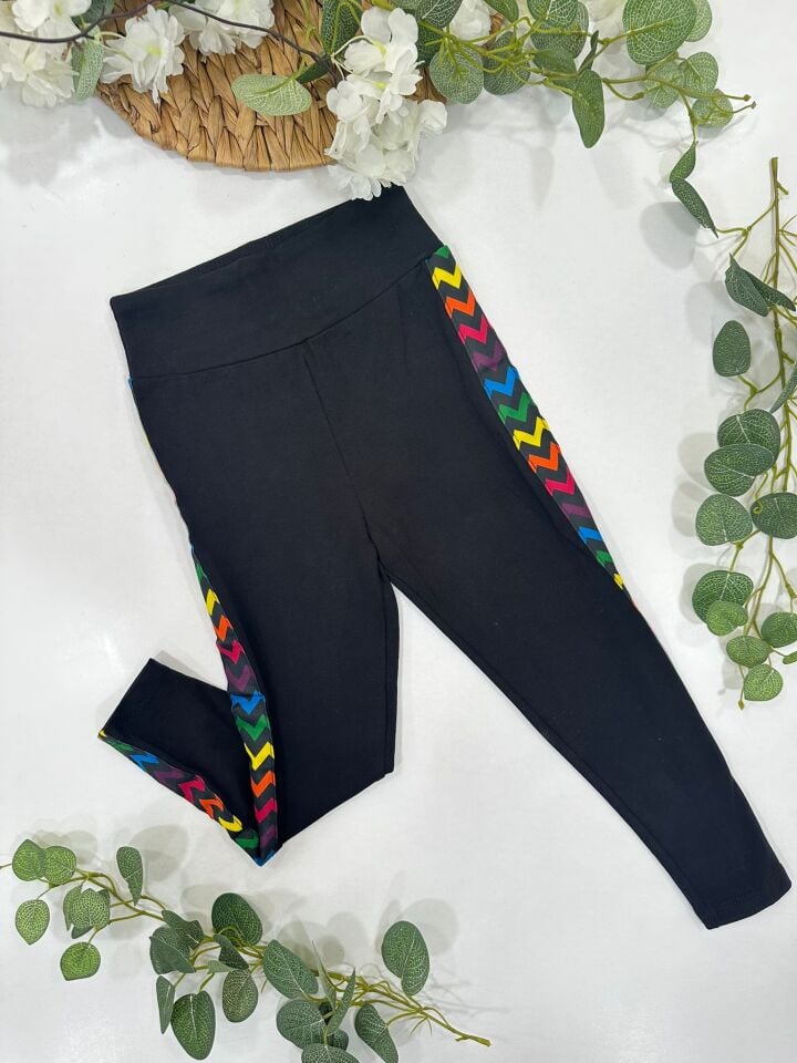 KIZ ÇOCUK ŞERİTLİ TAYT