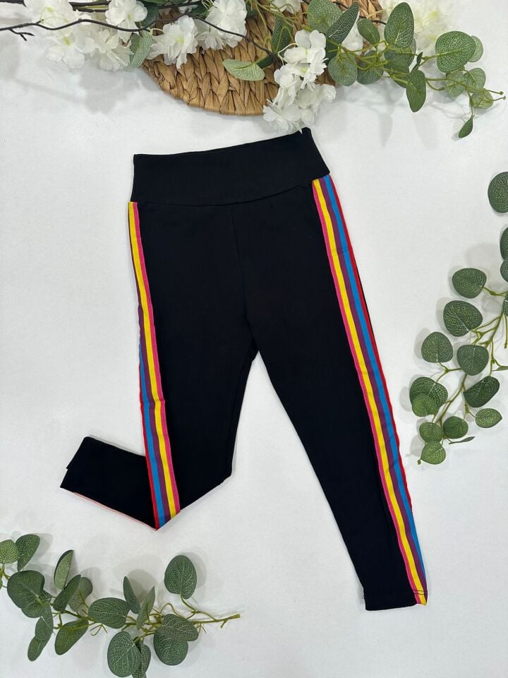 KIZ ÇOCUK ŞERİTLİ TAYT