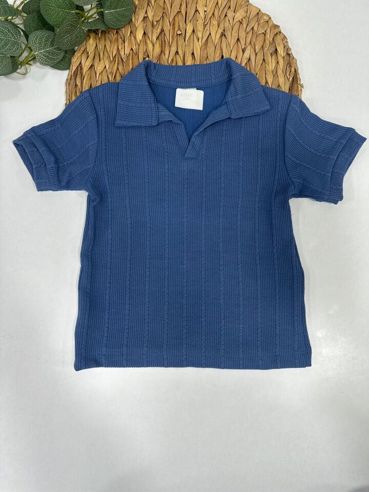 ERKEK ÇOCUK POLO YAKA DOKULU ŞORTLU TAKIM