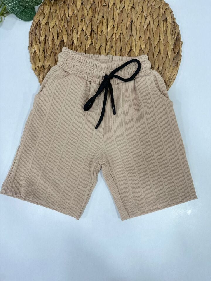 ERKEK ÇOCUK POLO YAKA DOKULU ŞORTLU TAKIM