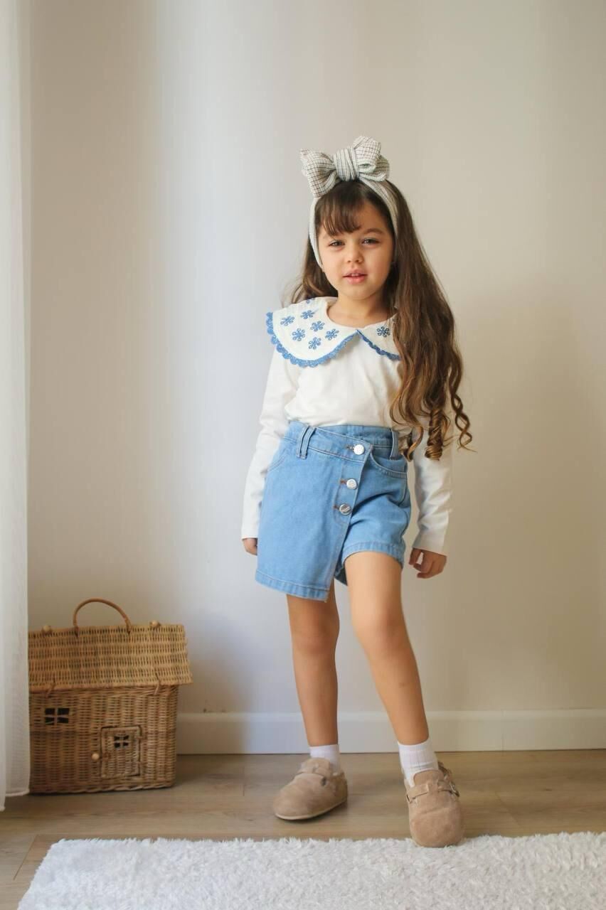 KIZ ÇOCUK ŞORT ETEKLİ TAKIM