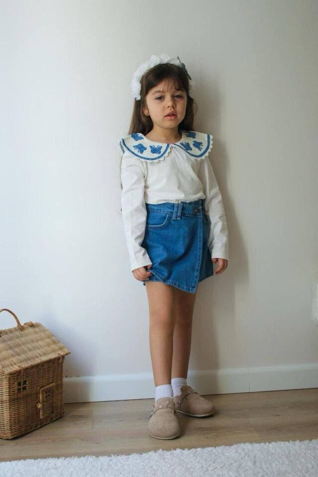 KIZ ÇOCUK ŞORT ETEKLİ TAKIM