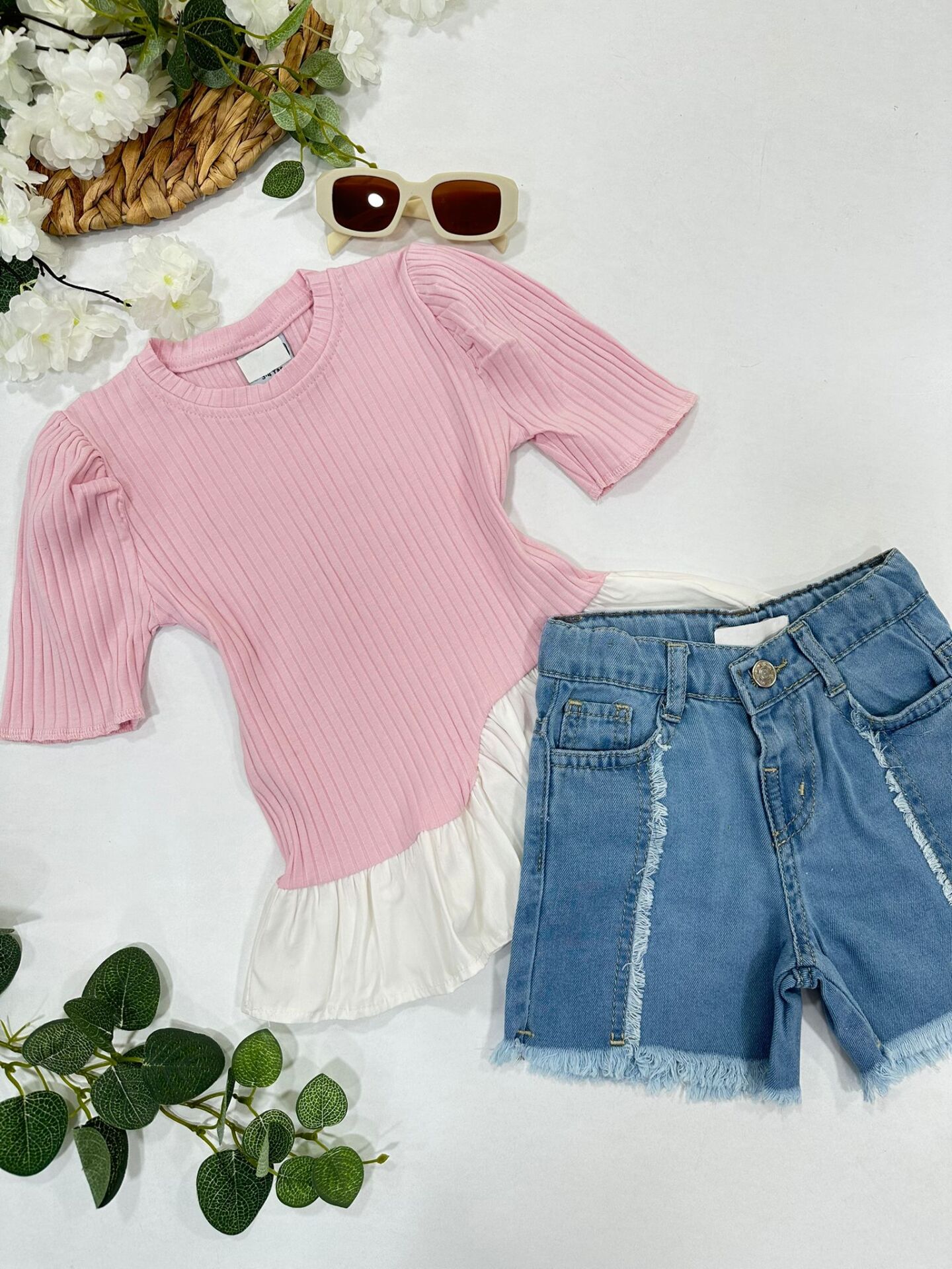 KIZ ÇOCUK ŞORTLU TAKIM