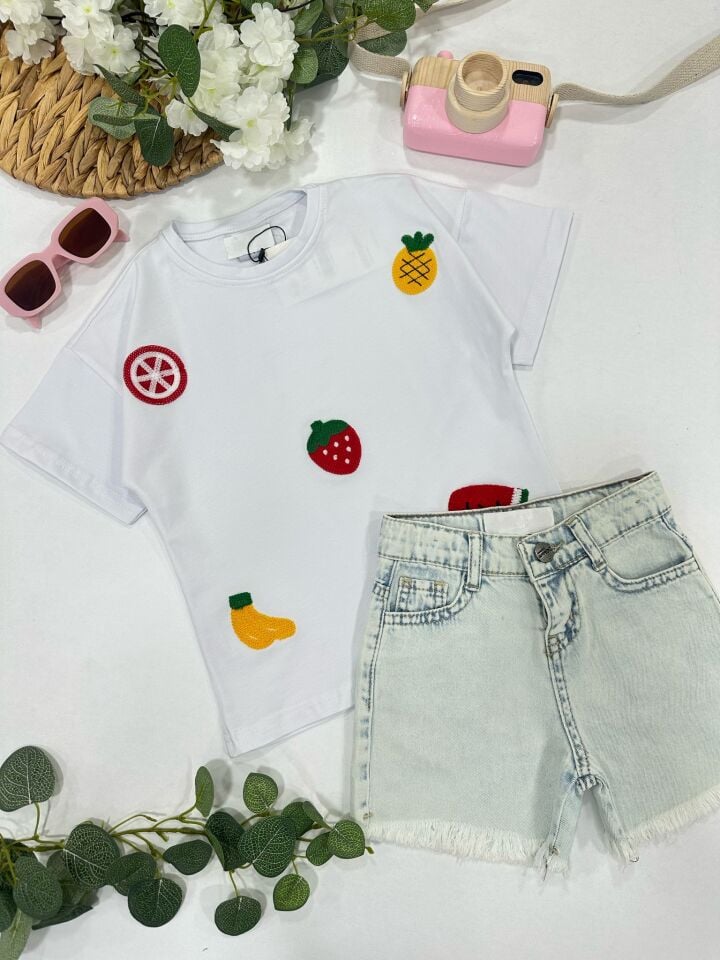 KIZ ÇOCUK ŞORTLU TAKIM