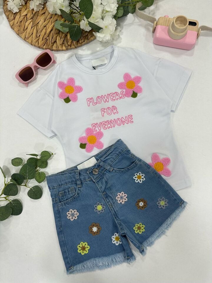 KIZ ÇOCUK ŞORTLU TAKIM