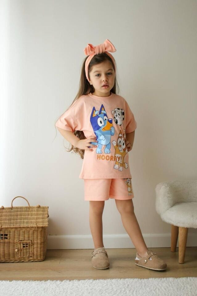 KIZ ÇOCUK ŞORTLU TAKIM