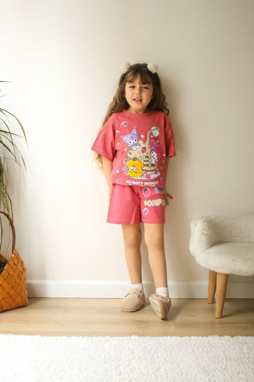 KIZ ÇOCUK ŞORTLU TAKIM