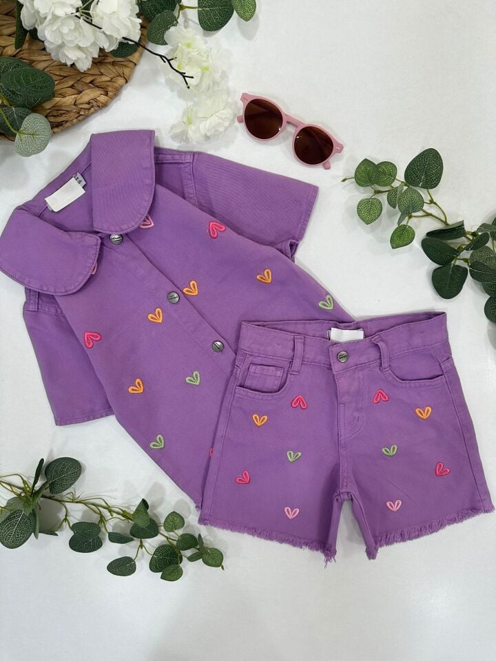 KIZ ÇOCUK ŞORTLU TAKIM