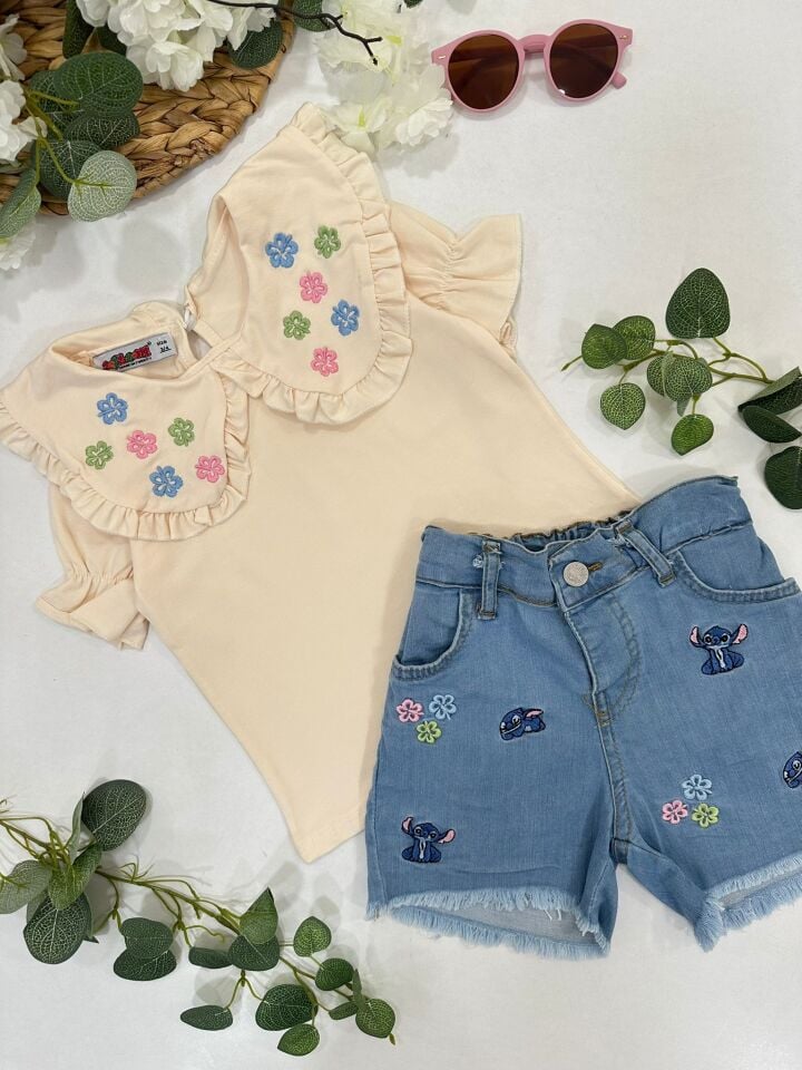 KIZ ÇOCUK ŞORTLU TAKIM