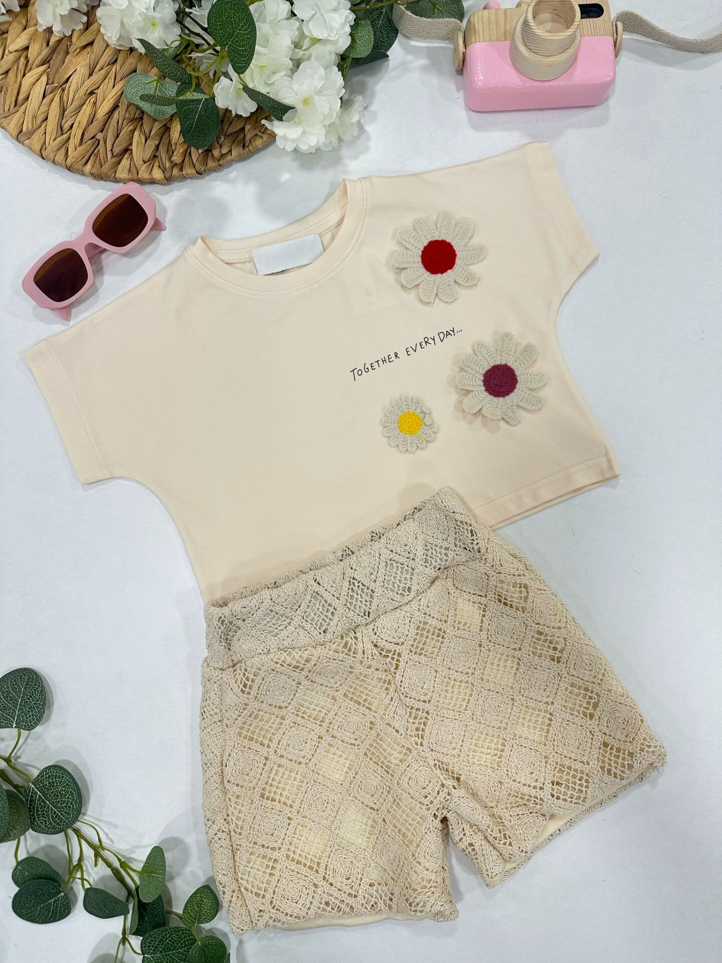 KIZ ÇOCUK ŞORTLU TAKIM