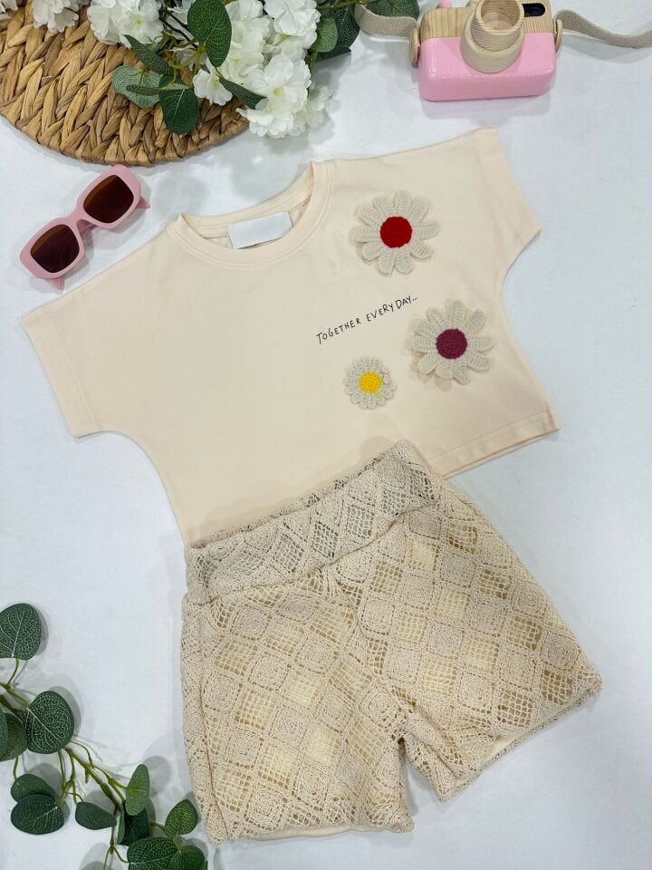 KIZ ÇOCUK ŞORTLU TAKIM