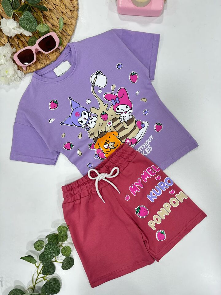 KIZ ÇOCUK ŞORTLU TAKIM