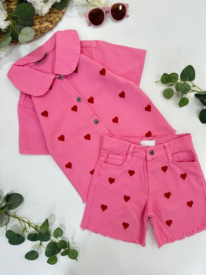 KIZ ÇOCUK ŞORTLU TAKIM