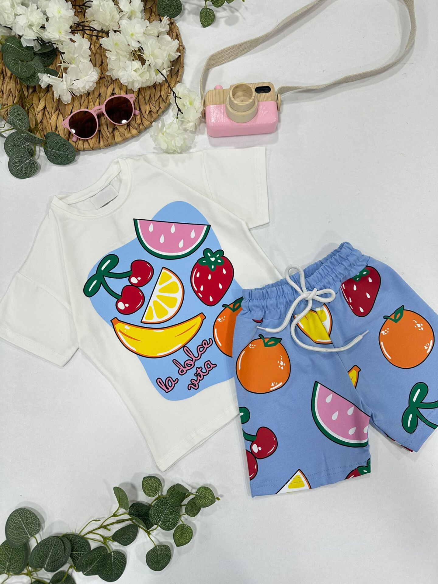 KIZ ÇOCUK ŞORTLU TAKIM