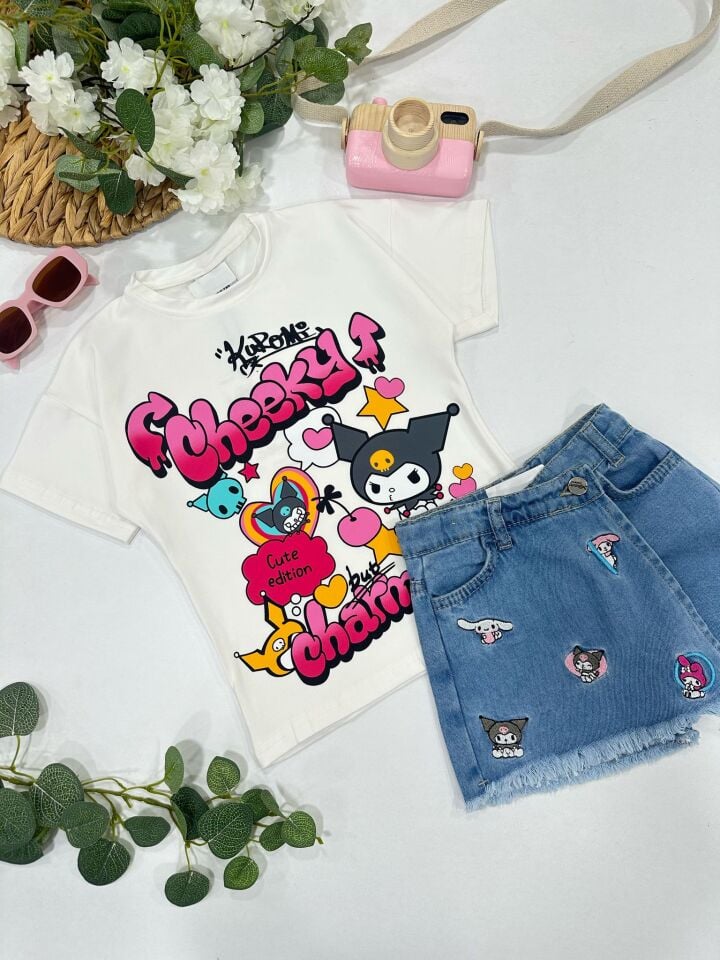 KIZ ÇOCUK ŞORTLU TAKIM