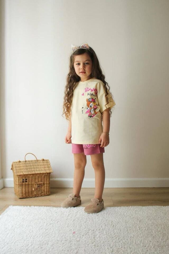 KIZ ÇOCUK ŞORTLU TAKIM