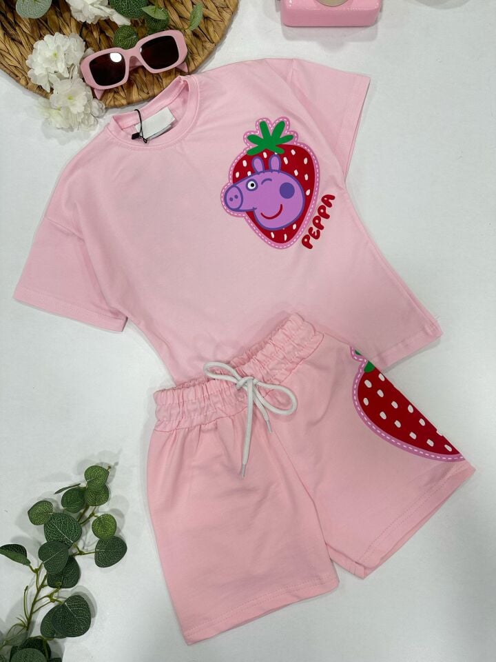 KIZ ÇOCUK ŞORTLU TAKIM