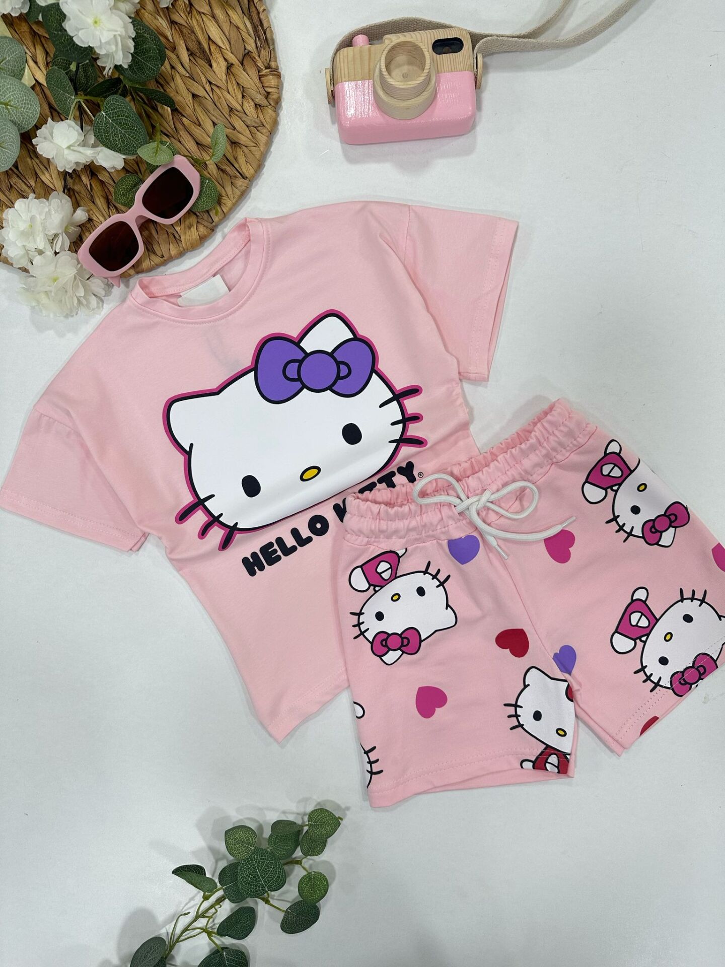 KIZ ÇOCUK ŞORTLU TAKIM