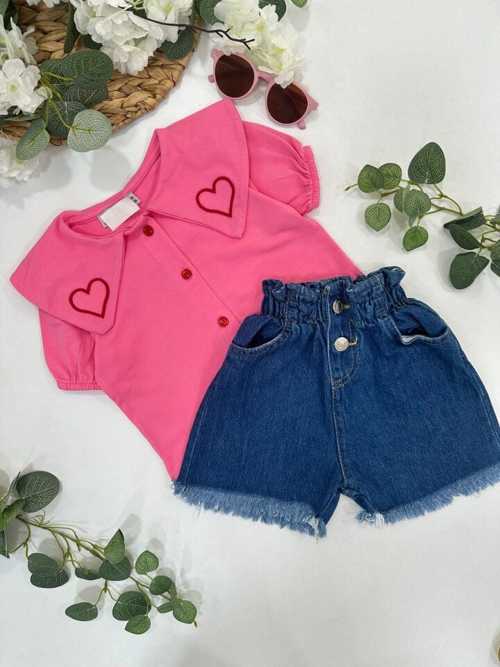 KIZ ÇOCUK ŞORTLU TAKIM