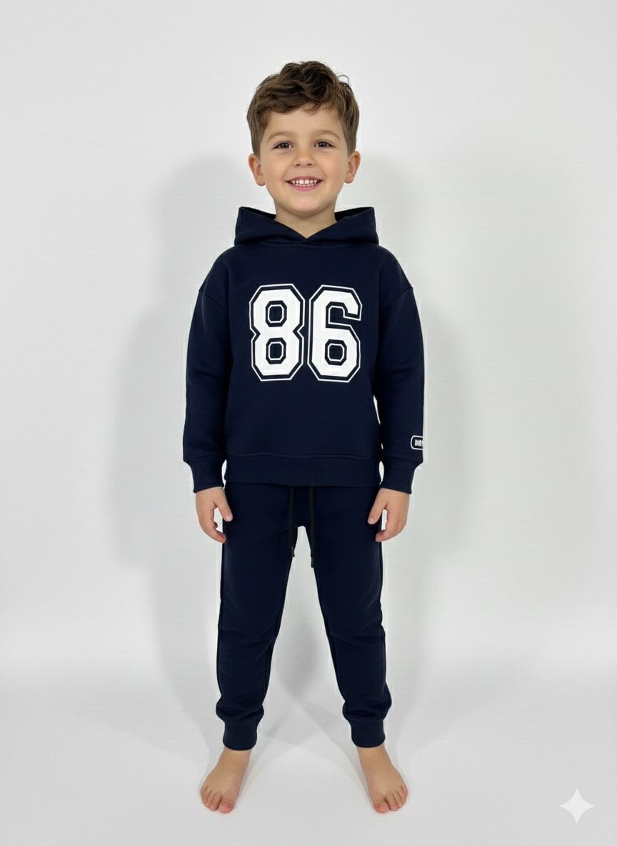 Kapüşonlu 3 İplik Şardonlu Eşofman Takımı