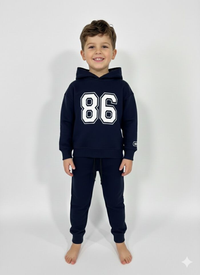 Kapüşonlu 3 İplik Şardonlu Eşofman Takımı