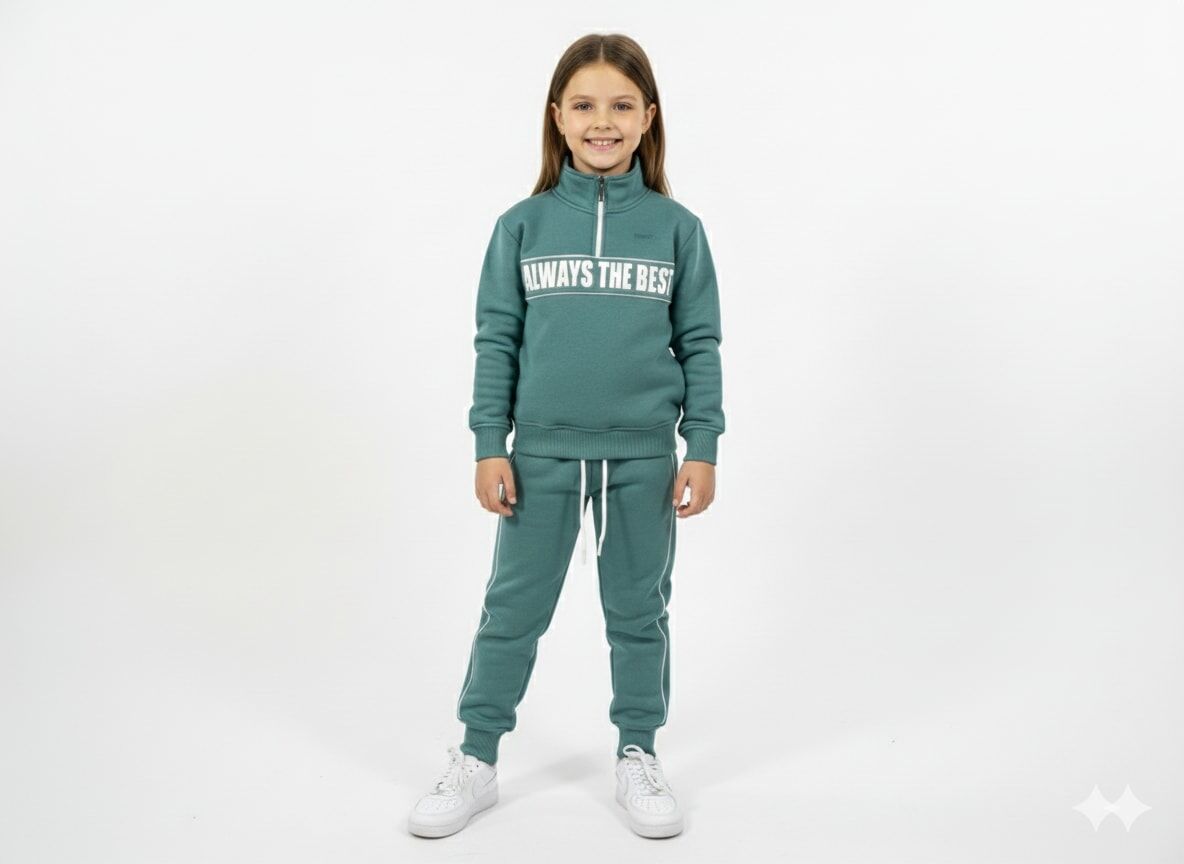 Unısex Yarım Fermuarlı 3ip Eşofman Takımı